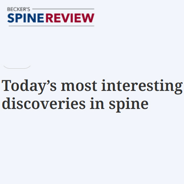 Today's most interesting discoveries in spine – Becker's Spine Review