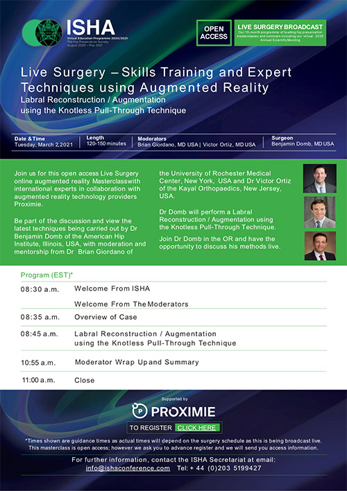 Live Surgery - Skills Training and Expert Techniques using Augmented Reality 