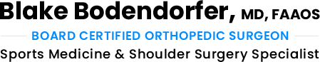 Blake Bodendorfer, M.D. Orthopedic Surgeon