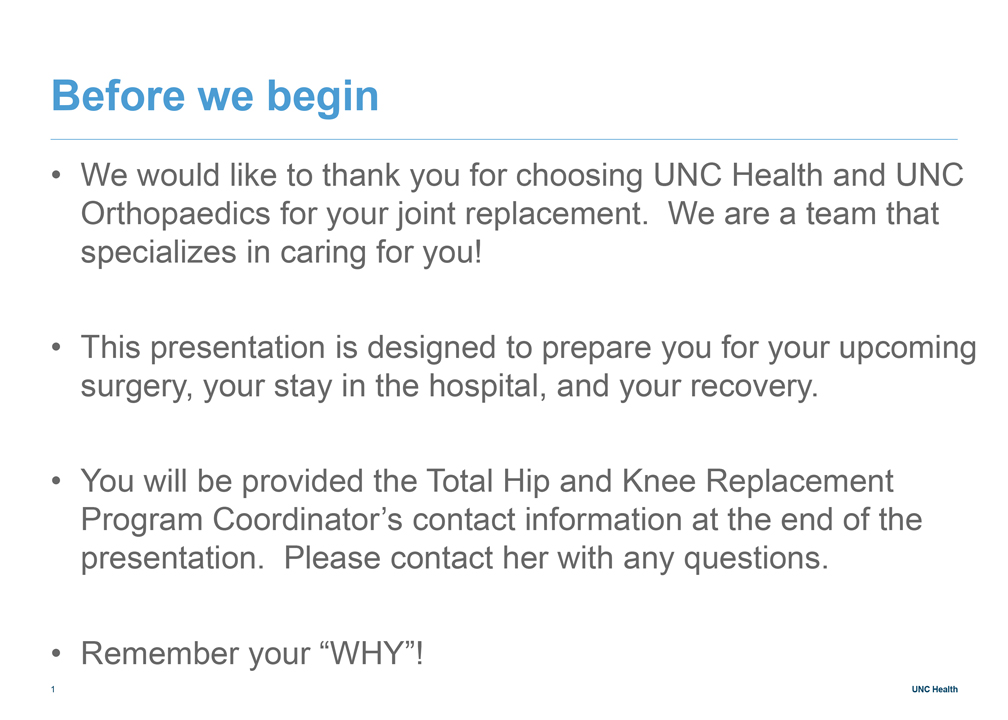 UNC School of Medicine Orthopaedics