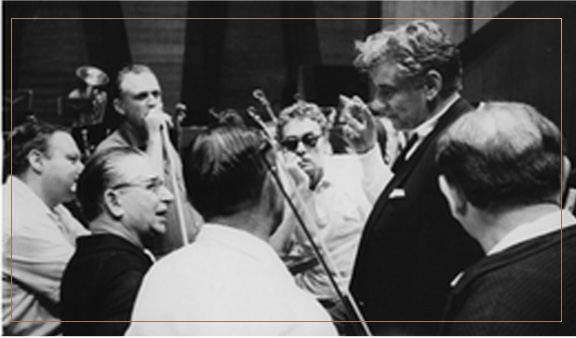 Haftel With Leonard Bernstein