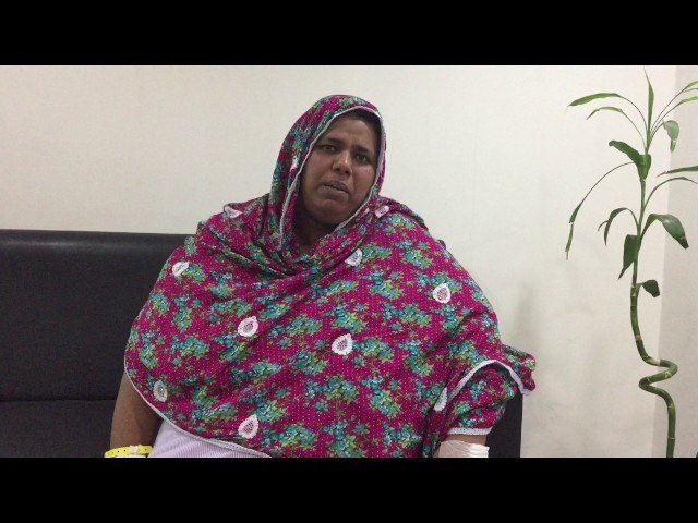 Zeenat khan just after surgery