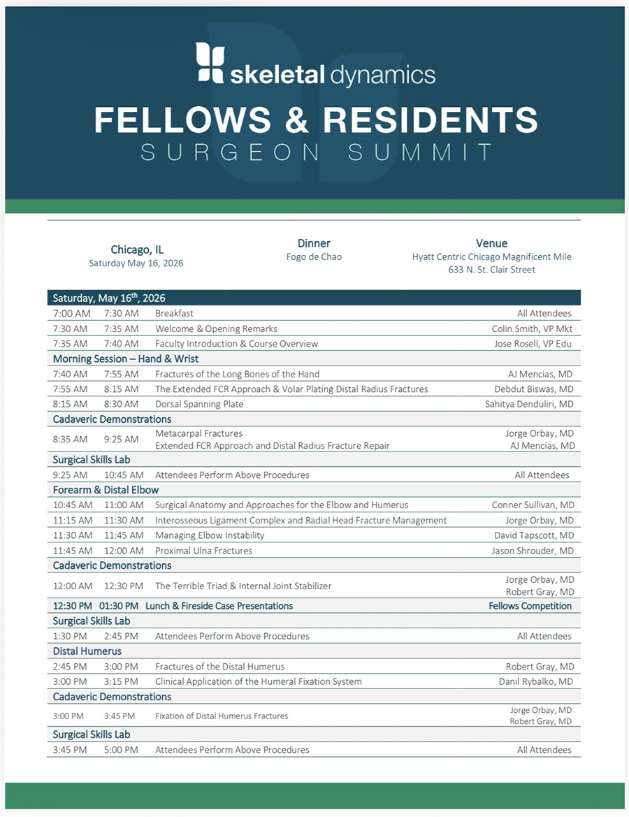 Dr. Jason Shrouder-Henry was honored to participate as faculty at the Skeletal Dynamics Fellows