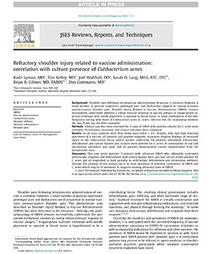 Article on Refractory Shoulder Injury