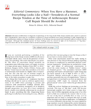 Gilmer Editorial Tenodesis Too Much