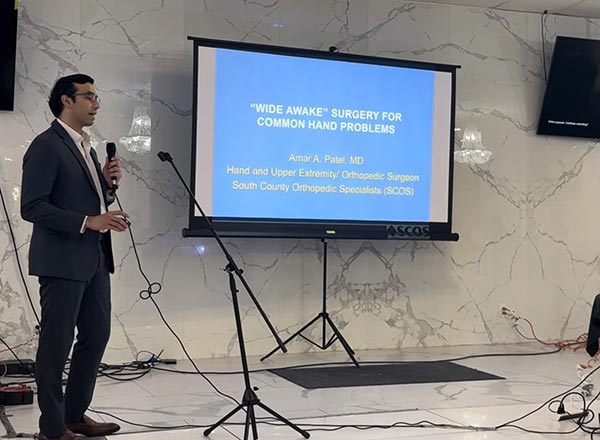 Dr. Amar Patel was recently the guest speaker for the Indian Medical Association of Southern California (IMASC)