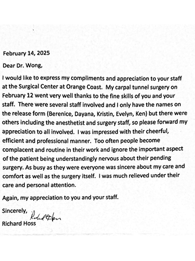 Written Testimonials