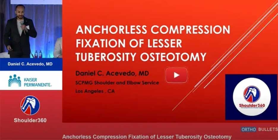 Picture of Dr. Acevedo gives a presentation on Surgical Technique