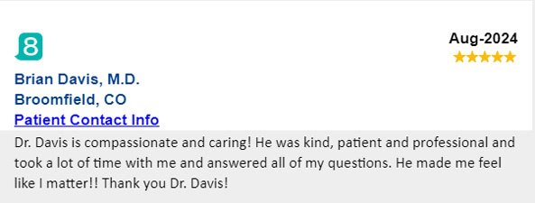 Dr. Davis Testimonial