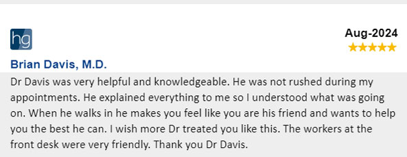 Dr. Davis Testimonial
