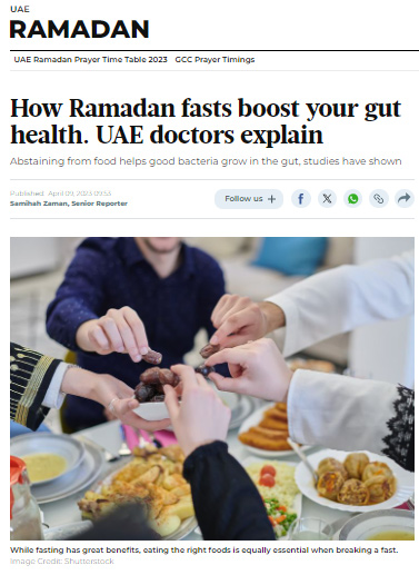 Ramadan fasts boost your gut health. UAE doctors explain