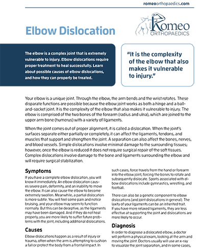 Elbow & Shoulder Surgery Guide