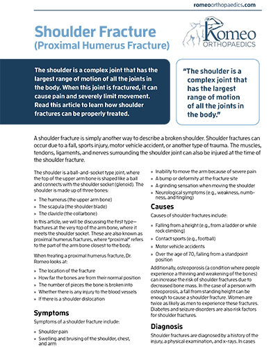 Elbow & Shoulder Surgery Guide