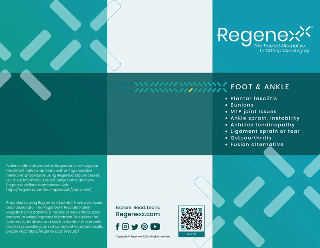 Regenexx Foot and ankle brochure