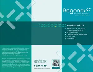 Regenexx Hand & Wrist brochure