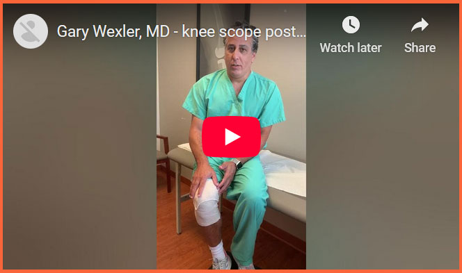 IN Gary Wexler, MD - knee scope postop protocol img