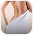 A woman illustrating the Purifying Back Treatment for back pain.