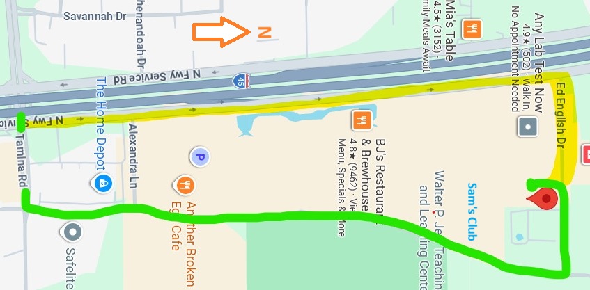 Directions between Practice Locations