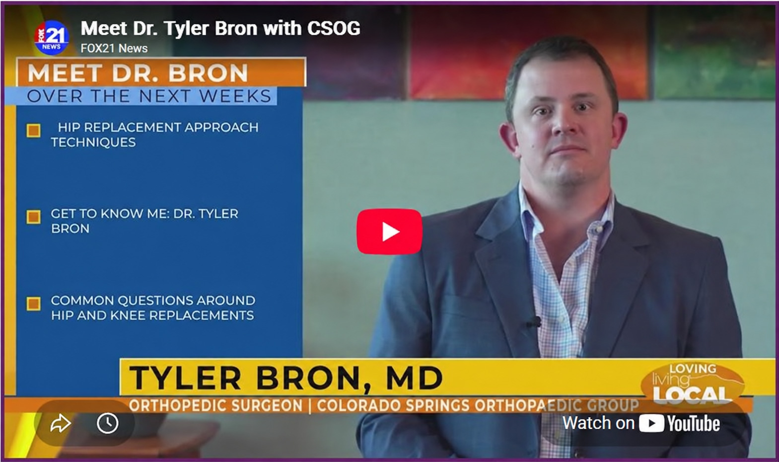 Meet Dr. Tyler Bron with CSOG
