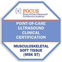 pocus certificate Musculoskeletal Soft Tissue