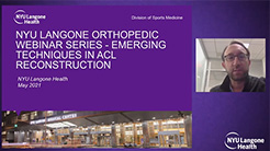 Emerging Techniques in ACL Reconstruction Orthopedic Webinar Series sp
